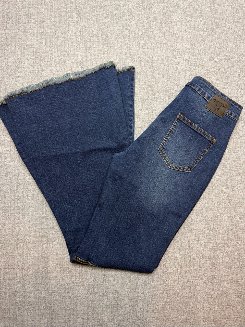 Lucky & Blessed High Rise Raw Hem Flare Jeans Size 6